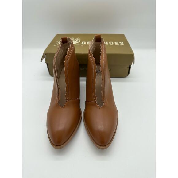 GC Shoes Maris Cut-Out Ankle Boot Women's Shoes, Cognac, Size 9 - Picture 2 of 11